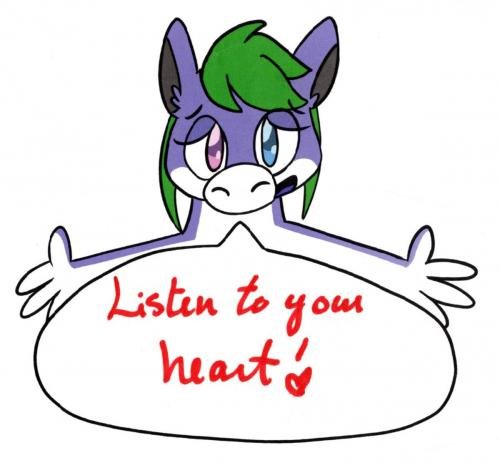 Tanby, the group mascot, a purple alien creature with green hair, offers a caring hug.