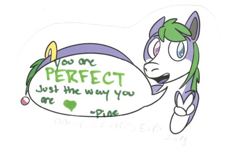 Tanby, the group mascot, a purple alien creature with green hair, smiles and flashes the peace sign!