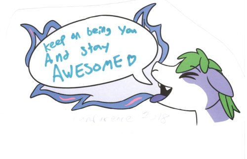 Tanby, the group mascot, a purple alien creature with green hair, breathes a big cloud of nebula fire!