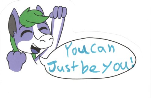 Tanby, the group mascot, a purple alien creature with green hair, pumps their fist in an excited cheer!