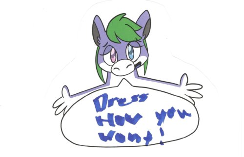 Tanby, the group mascot, a purple alien creature with green hair, offers a caring hug.