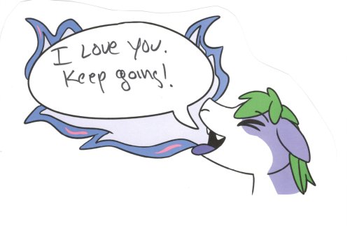 Tanby, the group mascot, a purple alien creature with green hair, breathes a big cloud of nebula fire!