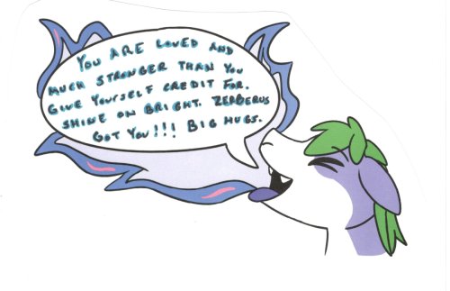 Tanby, the group mascot, a purple alien creature with green hair, breathes a big cloud of nebula fire!